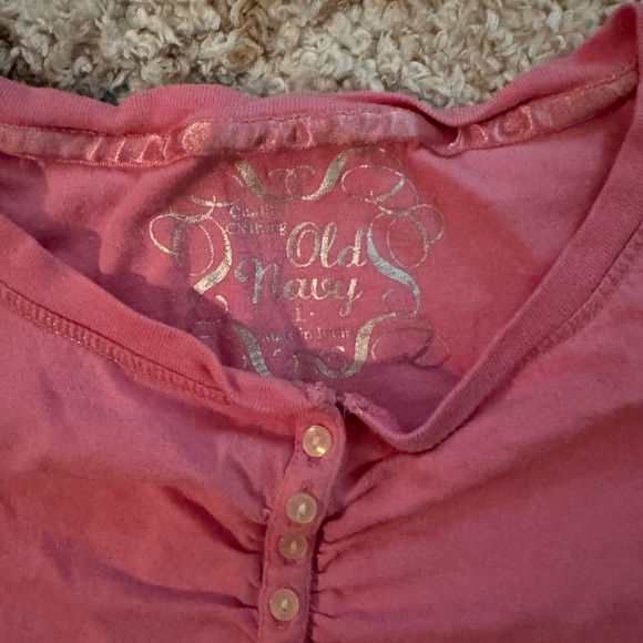 Old Navy Rose Henley Top - Picture 2 of 5